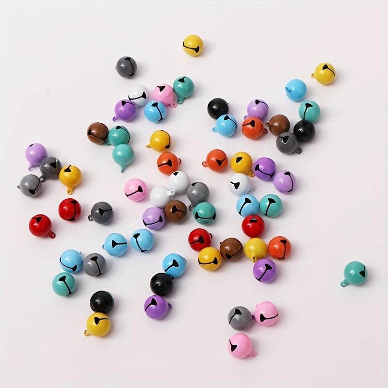 100pcs Crafts Bells 1.5cm/0.59inch Bells Colorful Christmas Metal Bell  Craft For Holiday Decoration DIY Jewelry Jewelry Making