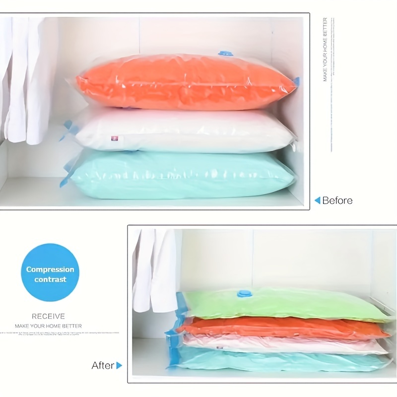 1/2Pcs Vacuum Storage Bags for Clothes,Bedding,Space Saving Bags Folding  Compressed Organizer Bag Storage Vacuum Seal Packet