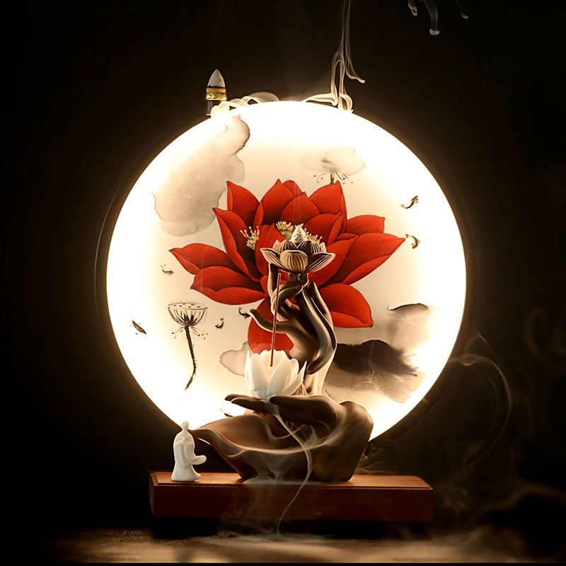 1 Pc Lampe Lotus Lampe Zen Décoration Sable Refoulement - Temu France