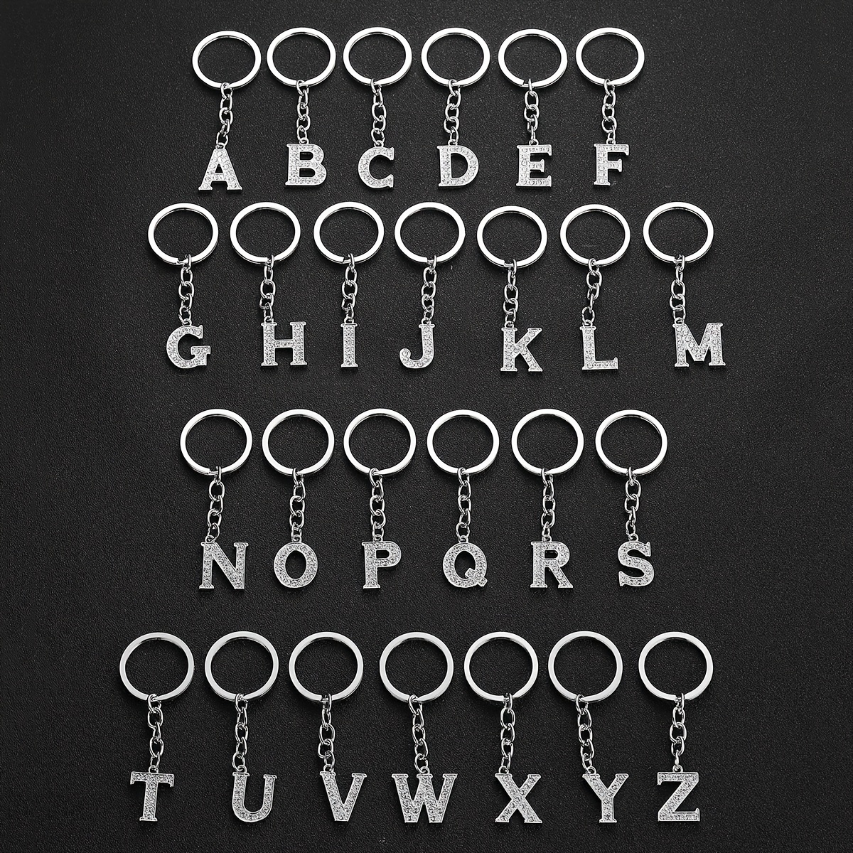 Porte-Clé Porte-Clef, Alphabet Lettre ''N'' avec strass
