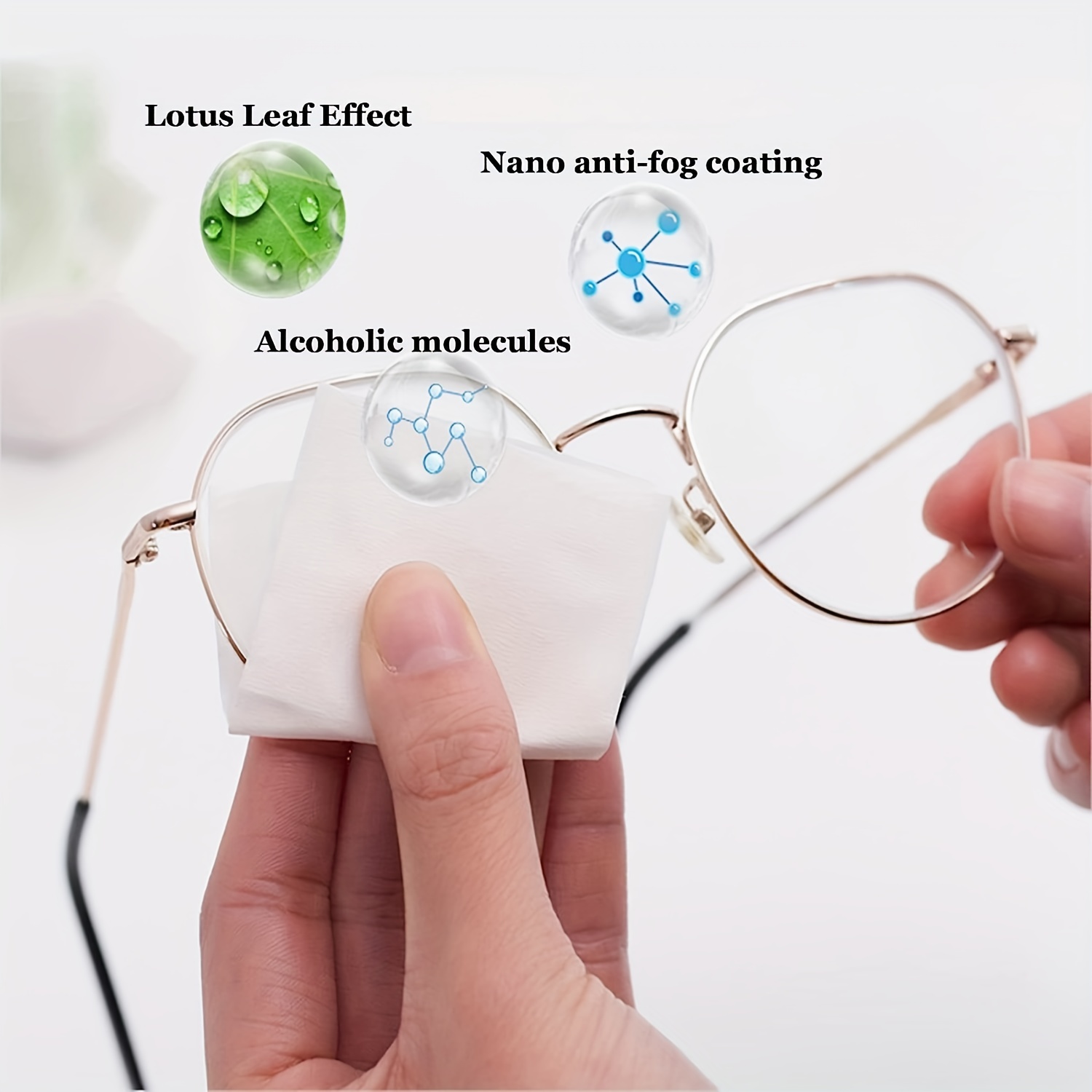  Toallitas limpiadoras de lentes para lentes: 200 toallitas de  limpieza para gafas envueltas individuales prehumedecidas