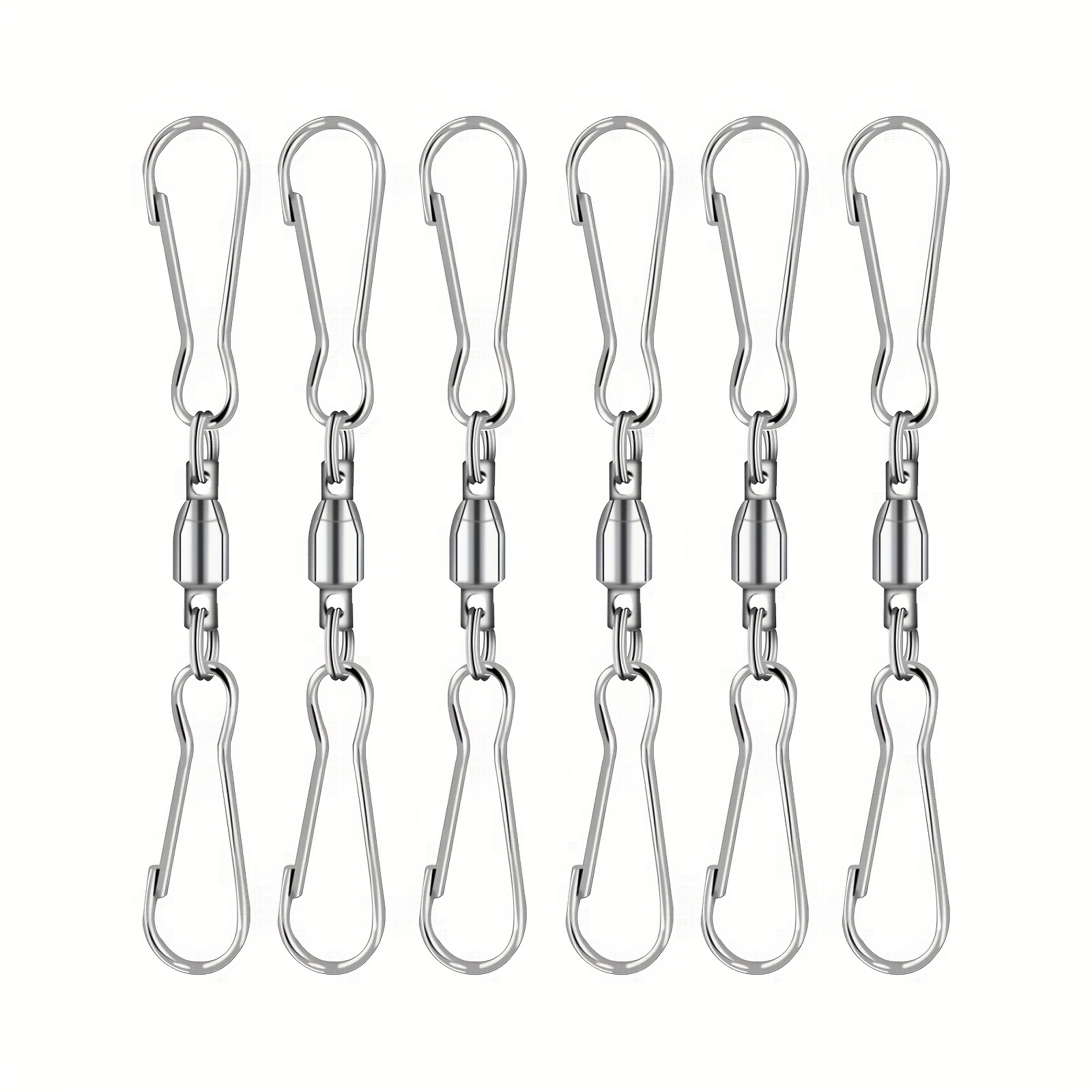 Stainless Steel Spinning Dual Clip Swivel Hooks, for Wind Spinners