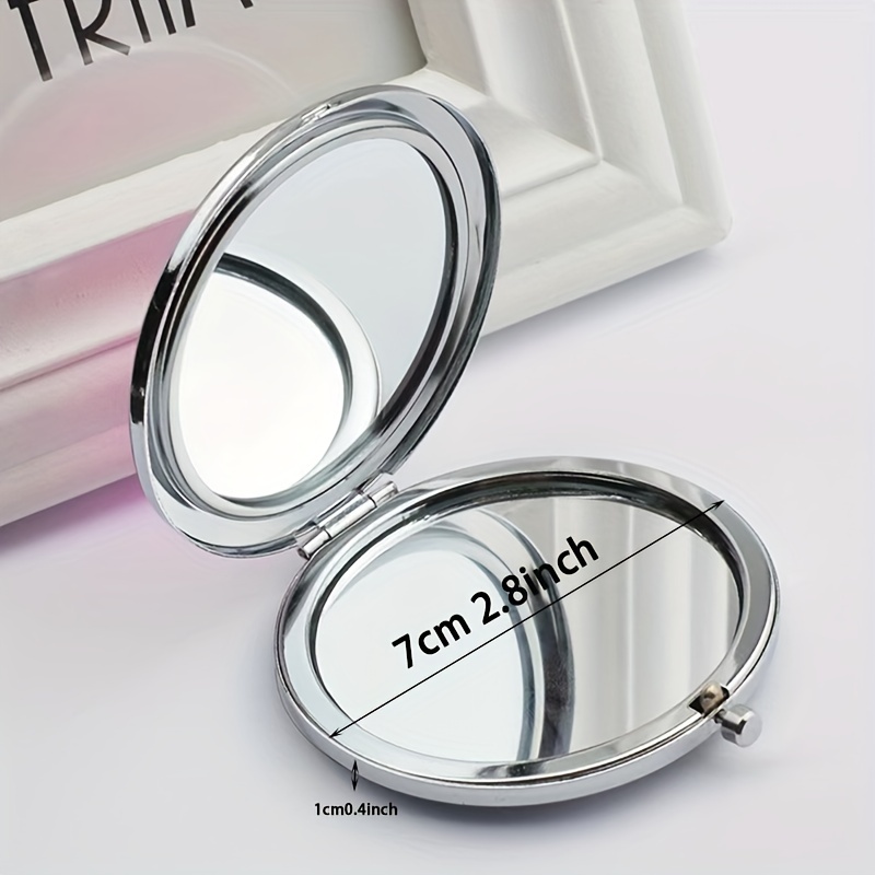 1pc Mini Makeup Mirror, Double-sided Folding Mirror, Portable