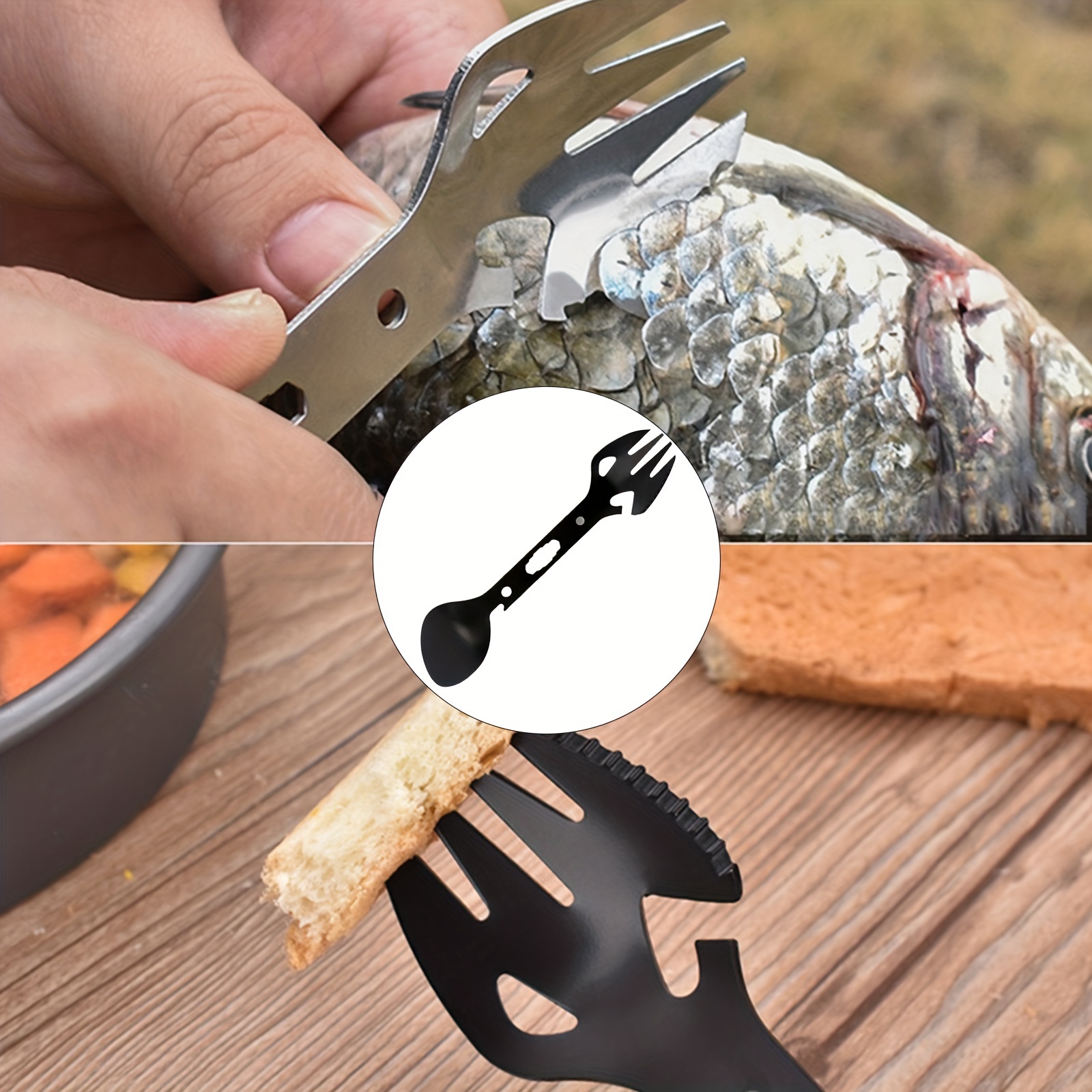 Outdoor Multifunction Utensil Set for Hiking Camping Backpacking