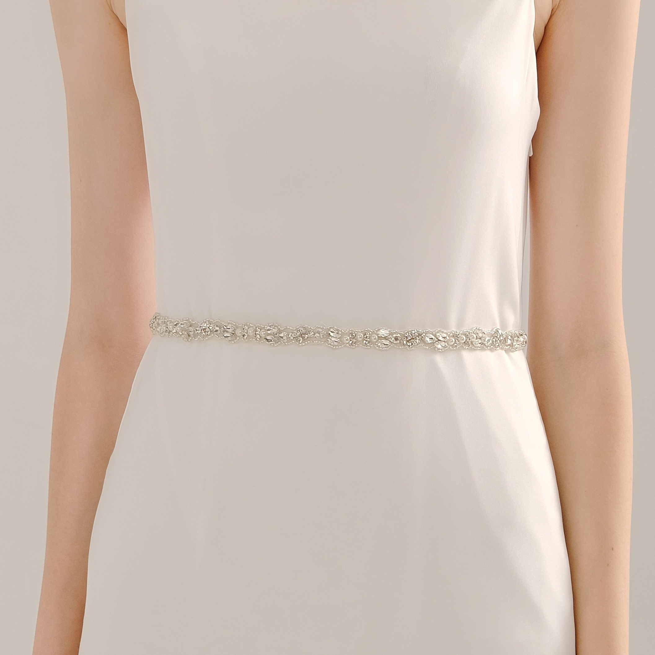 1PC Bridal Belt for Women Dress,Wedding Dress Belt for Bride Crystal  Rhinestone Sash Wedding Belt