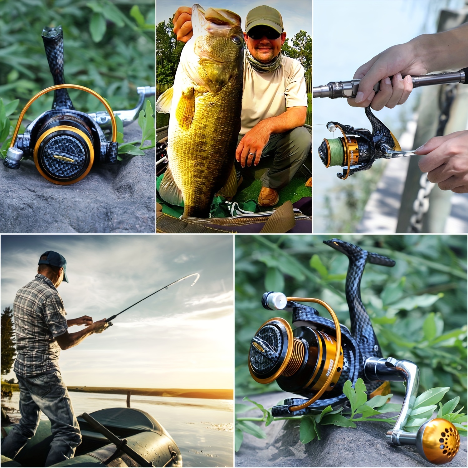 Sougayilang Spinning Fishing Reel 12+1 Bb Interchangeable - Temu