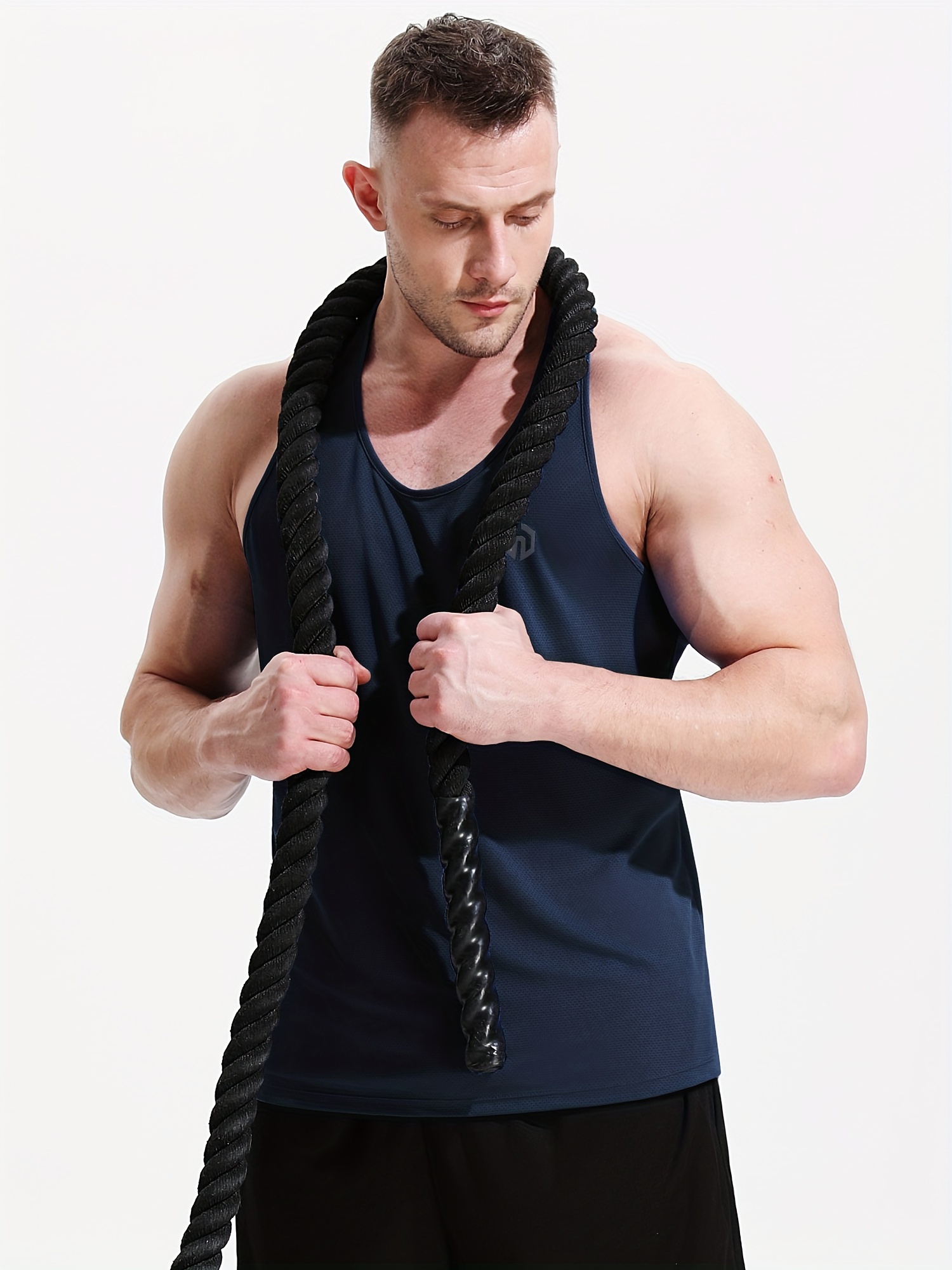 Men's Sleeveless Loose Tank Top, Sweat Absorbing Fast Dry Vest For Running  Track And Field Training Bodysuit Yoga