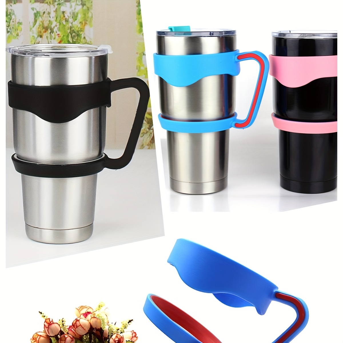 Plastic Tumbler Handle For Mug, Lightweight Anti-spill Cup Grip