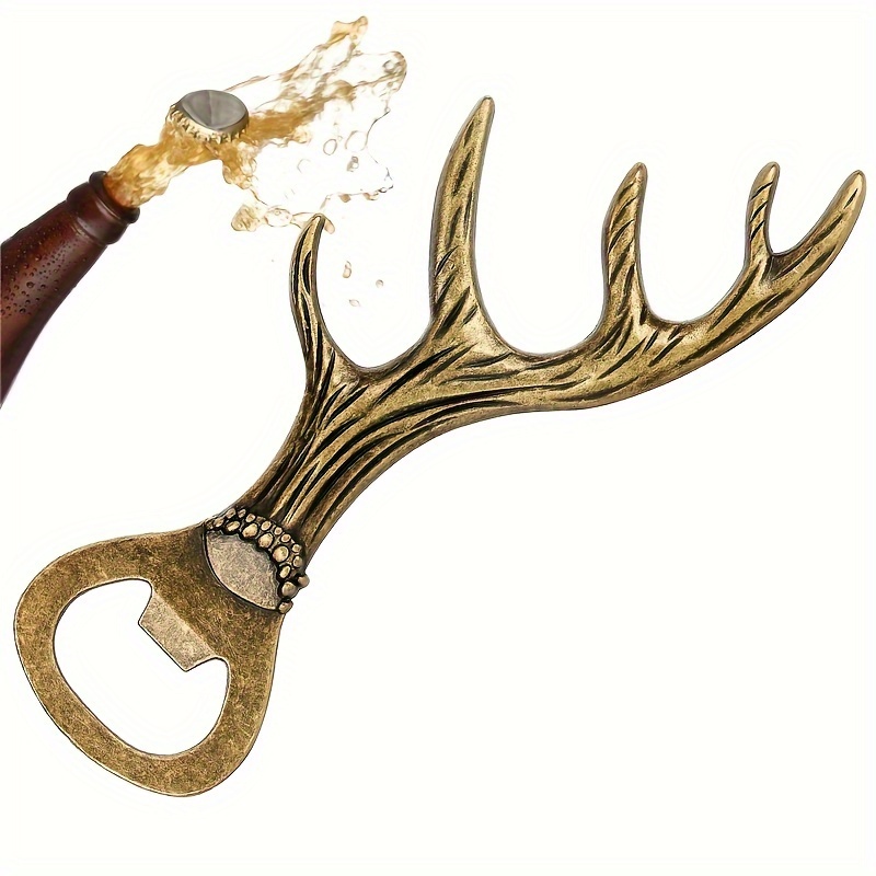 Vintage, Brass Deer Corkscrew, Bottle Opener, Brass and Metal