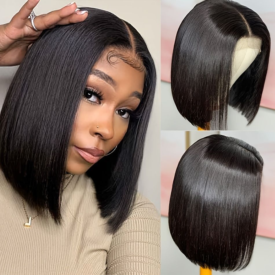 4x4 Lace Front Bob Wig Brazilian Human Hair Wigs 10 18 Inch Short Bob Wig  Pre Plucked Natural Color Human Hair Lace Frontal Wigs | Shop Now For  Limited-time Deals | Temu