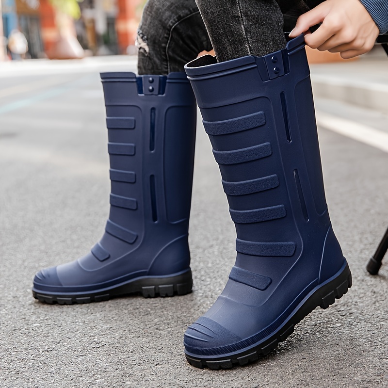 Women's Rubber Knee High Rain Boots Waterproof Outdoor Work Shoes