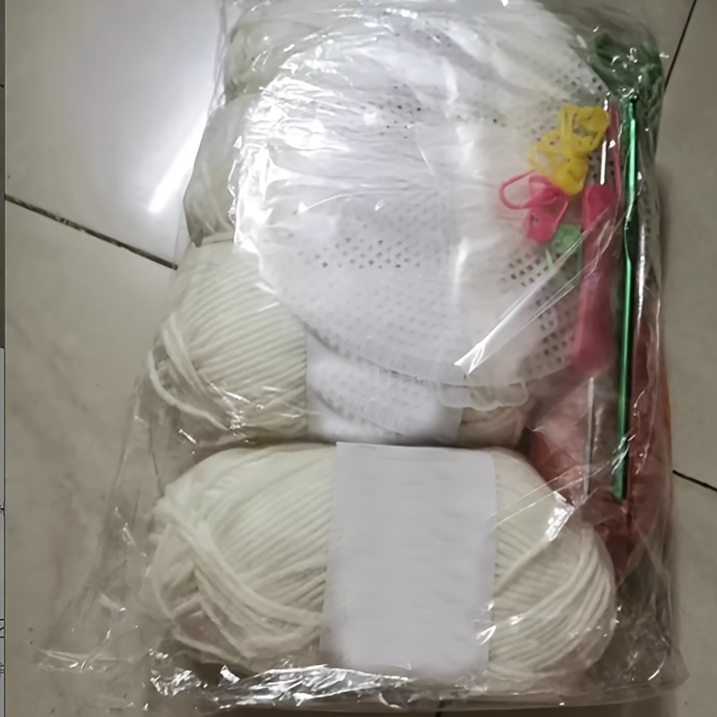 1个手工编织材料制成的包袋蛋糕包，DIY编织手提包，灰蓝色、酒红色、大红色单肩包