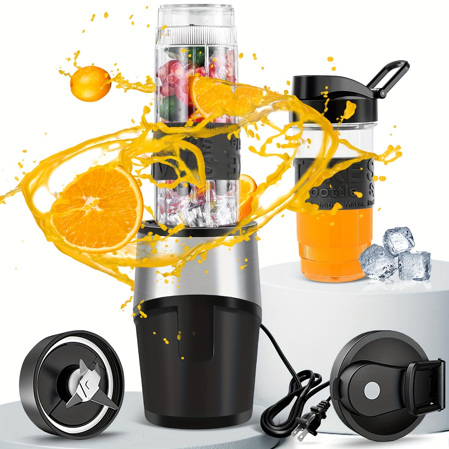 BioloMix 1300W Smoothie Blender With 50.72oz Glass Jar, Personal Blenders  Combo For Frozen Fruit Drinks, Sauces