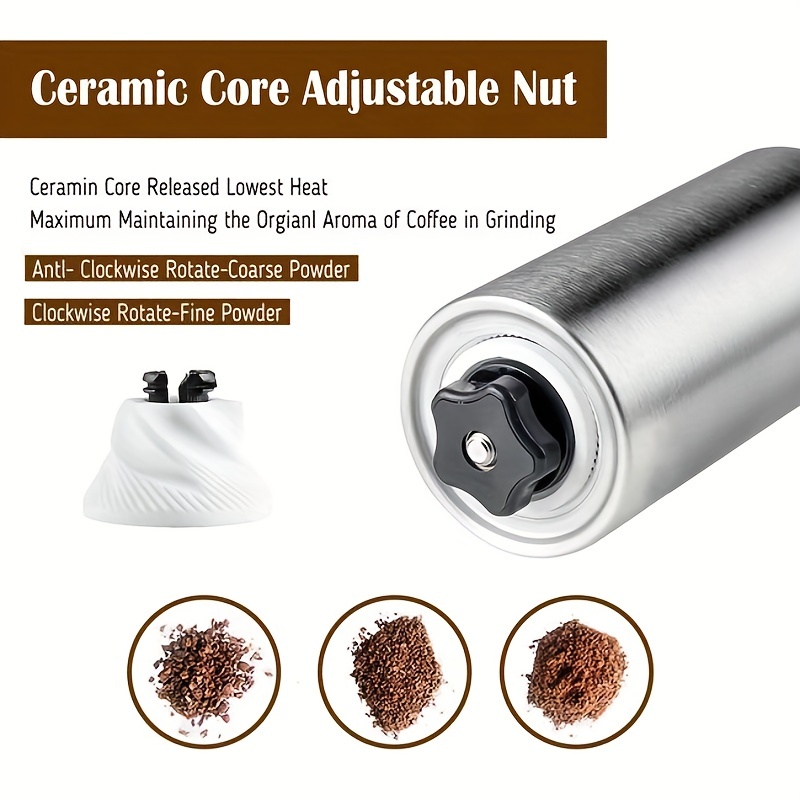 Stainless steel hand-cranked coffee grinder Household multifunctional bean  grinder Thickened large-capacity portable grinder - AliExpress