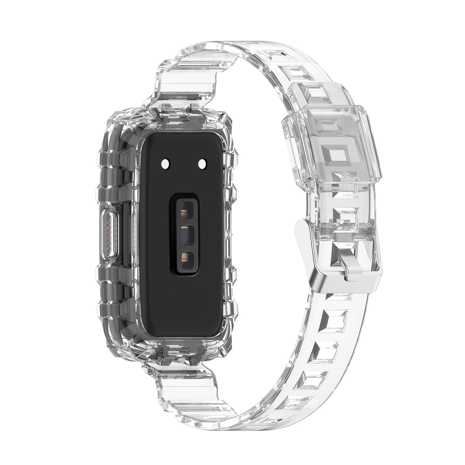 Para Huawei Band 8 / Huawei Band 7 / Honor Band 6 Banda de reloj de  silicona integrada universal (Negro)