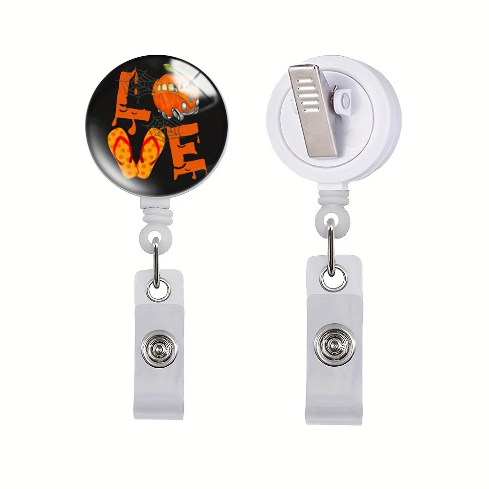 Badge Reel, Retractable ID Card Badge Holder with Alligator Clip