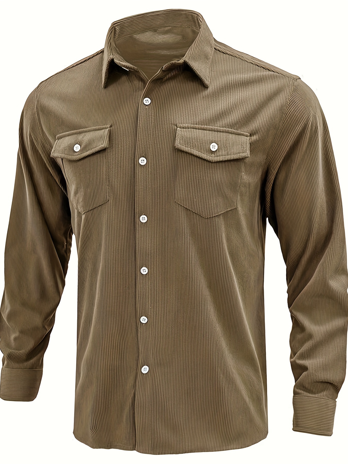 Corduroy Camicia Giacca Uomo Casual Giornaliera A Maniche - Temu Italy