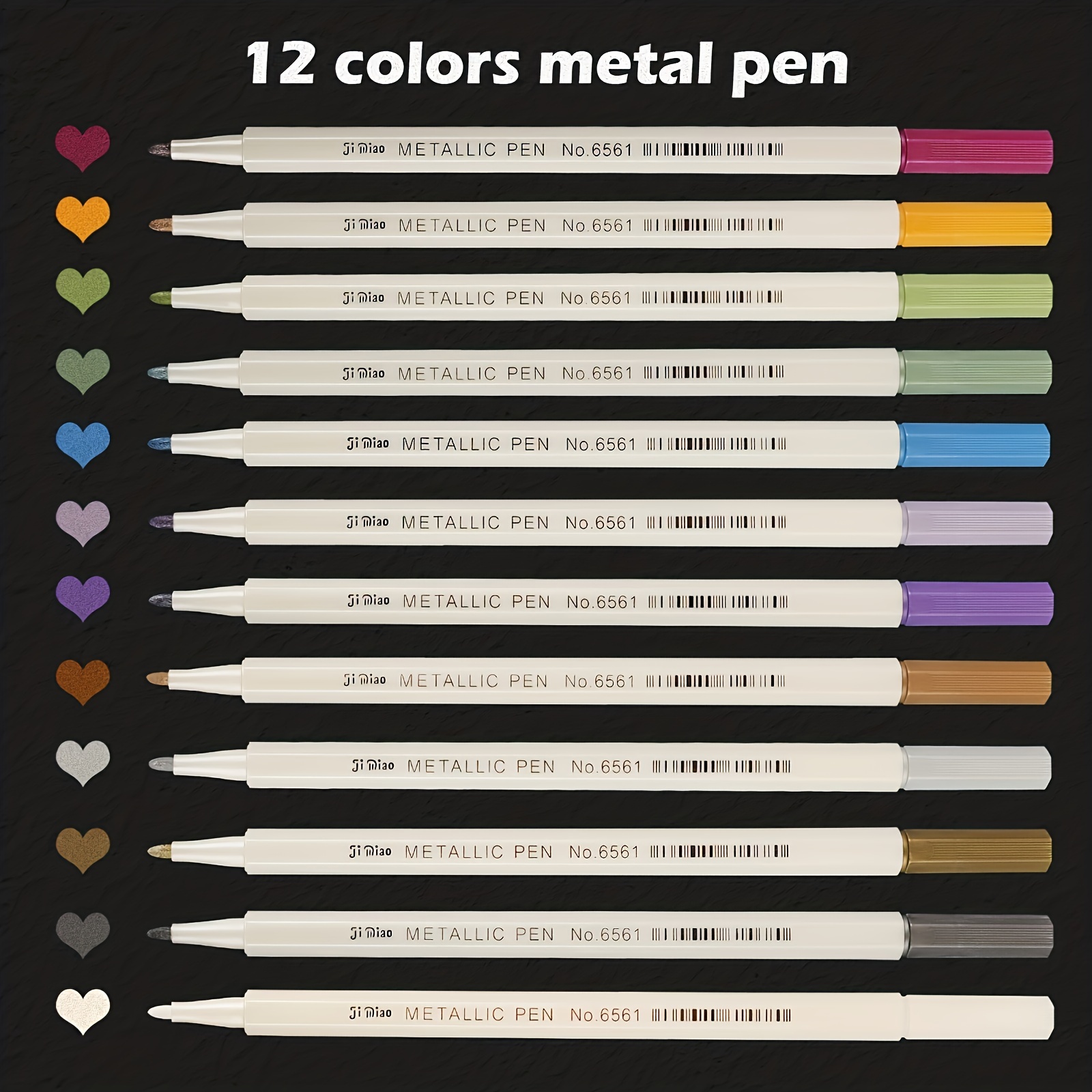 Metallic Marker Pens, XSG markers Set of 10 Colors Metallic Permanent  Markers for Black Paper,Rock Painting, Card Making,DIY Photo Album,  Scrapbook Crafts, Metal, Wood, Ceramic, Glass (Medium tip) : :  Arts 