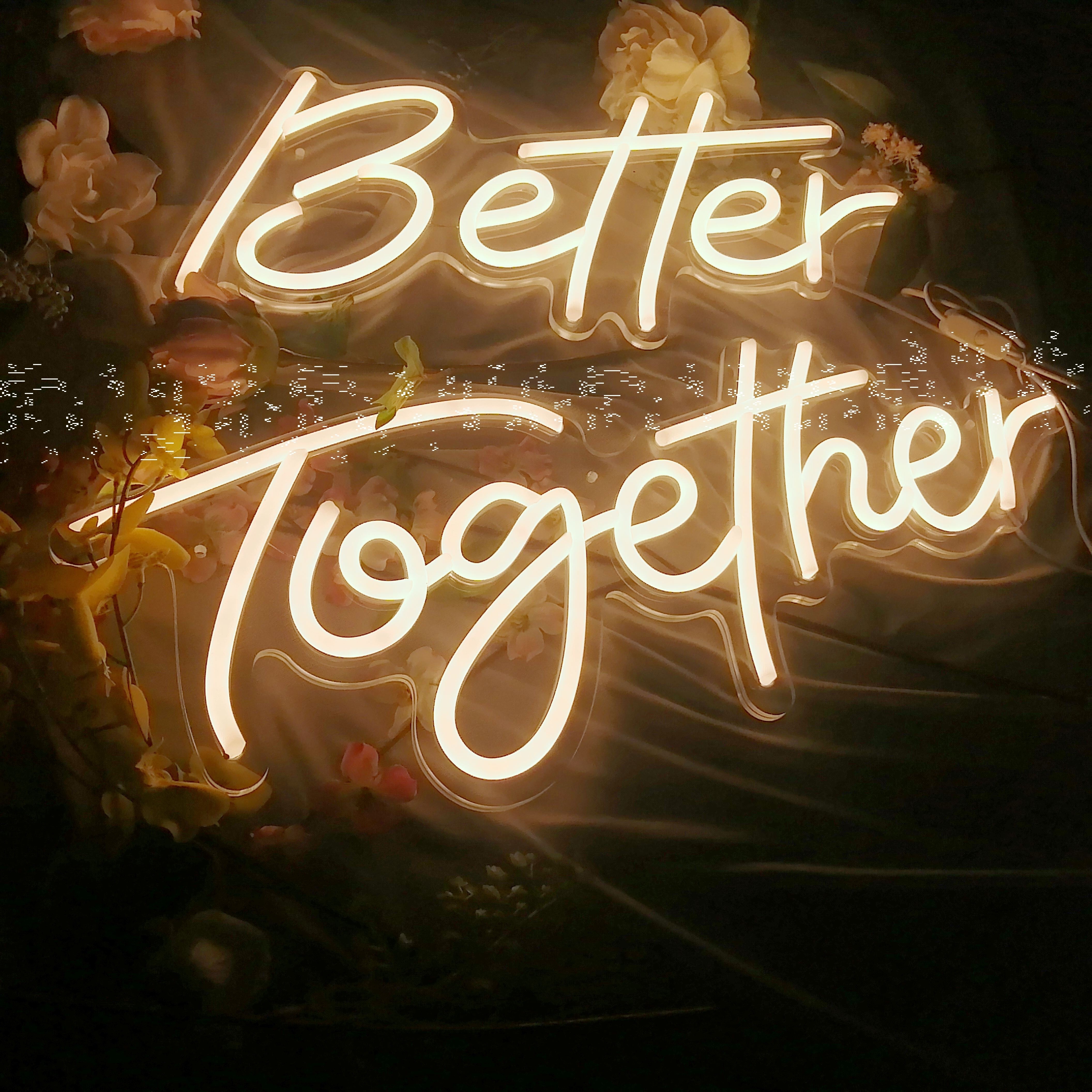 1個 Better Together ネオンサイン ウェディングパーティーの装飾用