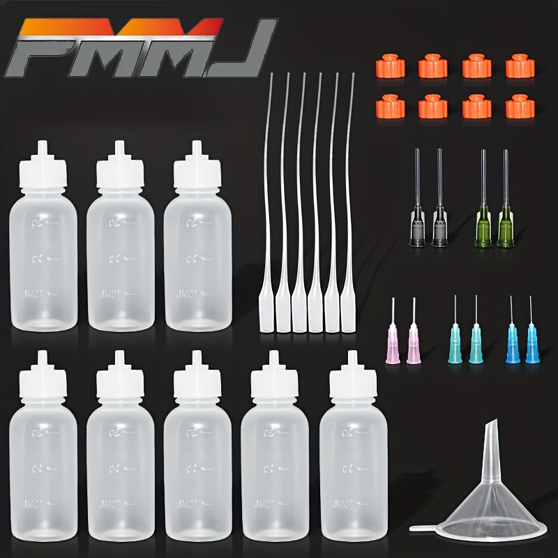 15pcs Precision Tip Applicator Bottles Needle Tip Glue Oil Applicator Bottle