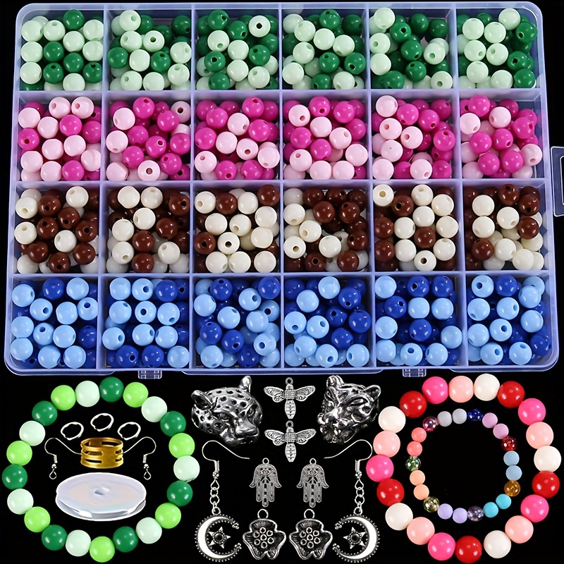 Bracelet Maker Kit Marble Beads - Temu