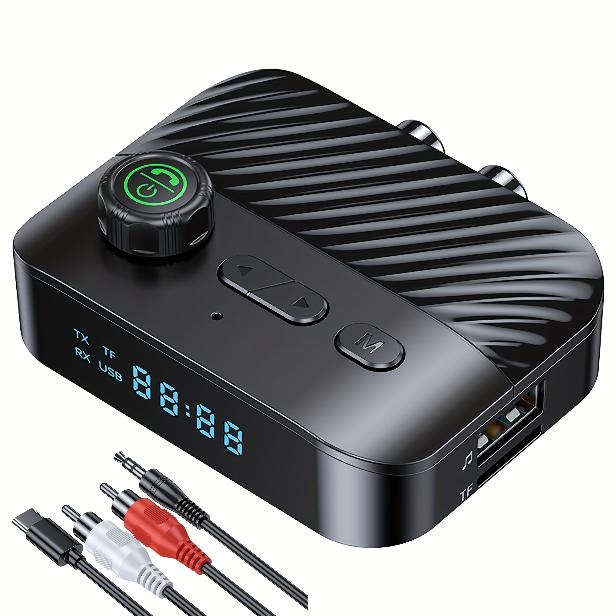 Transmisor Bluetooth 5.0 con Adaptador Jack 3.5 mm de Audio - para TV,  Coche, Auriculares, Altavoces 2 en 1. Emisor y Receptor de Música en Baja  Latencia : : Electrónica