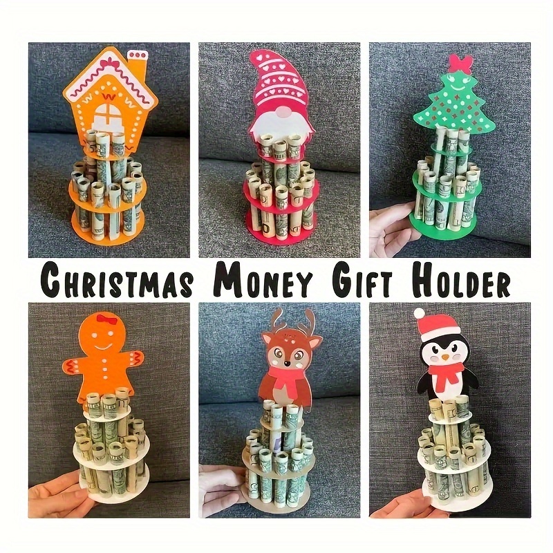 Christmas Unique Money Holder For Cash Gift, Handmade Wooden Money Card  Hanging Decoration,funny Christmas Money Holder, Table Stand Unique Gift  For C