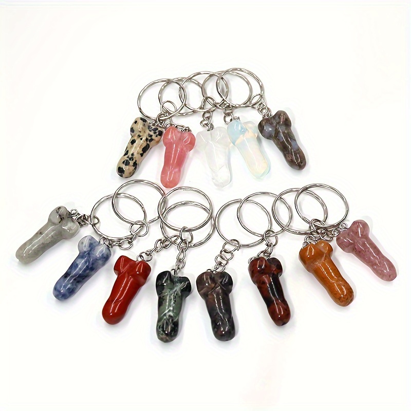 Male Genitalia Keychain for Lovers Metal Sexy Dick Penis Keyring Car  Accessories