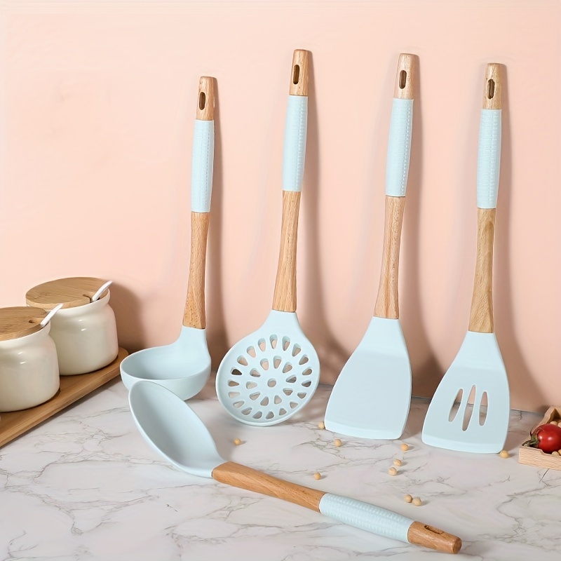 Silicone Pot Shovel Set Household High Temperature Resistant - Temu