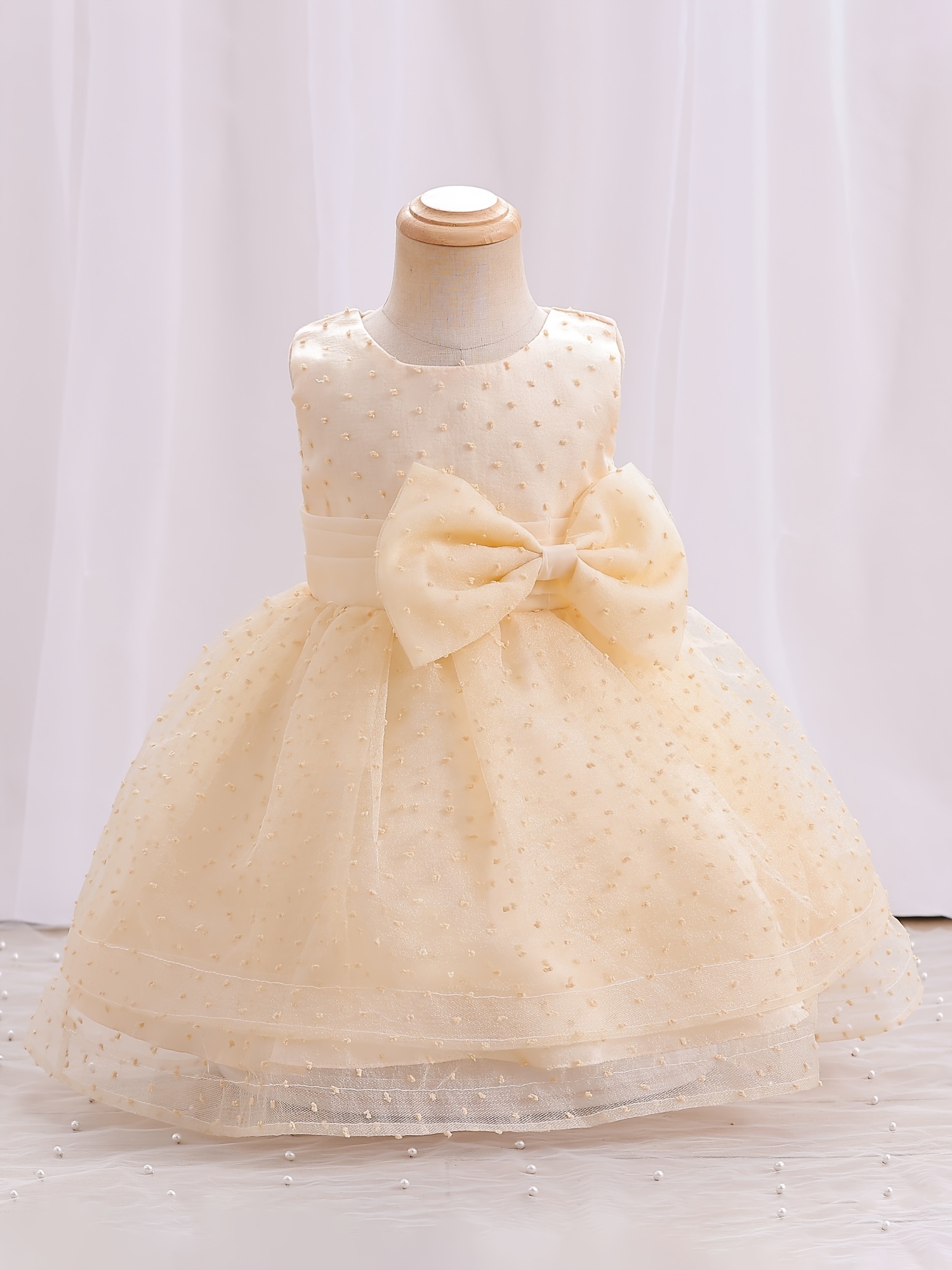 Baby Girl One Year Old Dress Princess Dress Twill Thick - Temu