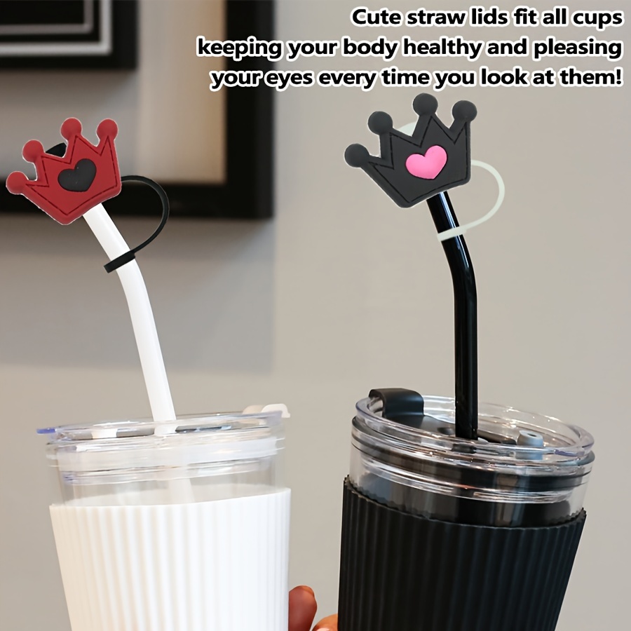 Halloween Theme Straw Covers Cap, Cute Silicone Straws Tips Cover Reusable,  Straw Toppers For Tumblers, Suitable for 1/4~1/3 inche Drinking Straws