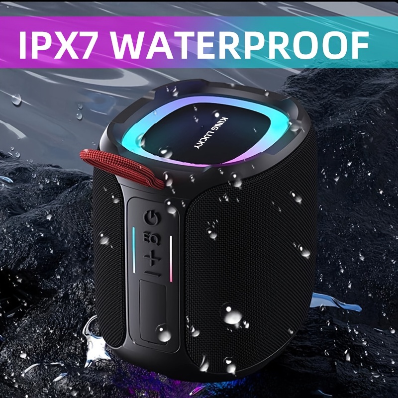 Bluetooth Speaker, 24H Playtime Portable Wireless Bluetooth 5.0 Speaker  with Stereo Bass, up to 100 ft Bluetooth Range, IPX7 Waterproof Mini  Bluetooth