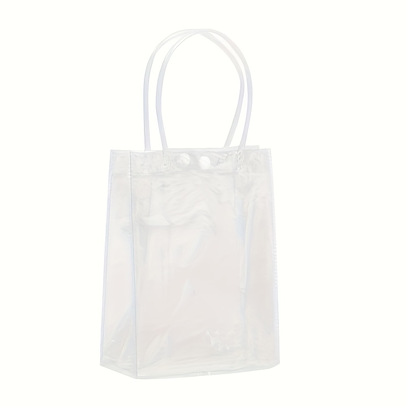 30 bolsas de regalo de PVC transparente con asas, bolsas de regalo  transparentes de plástico reutilizables, bolsas de regalo para Navidad,  boda