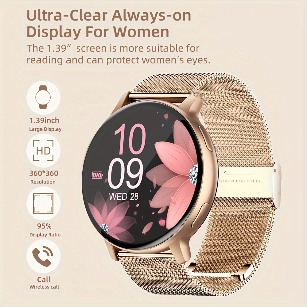2023 New Smart Watch Low power Fashion Female Full circle - Temu
