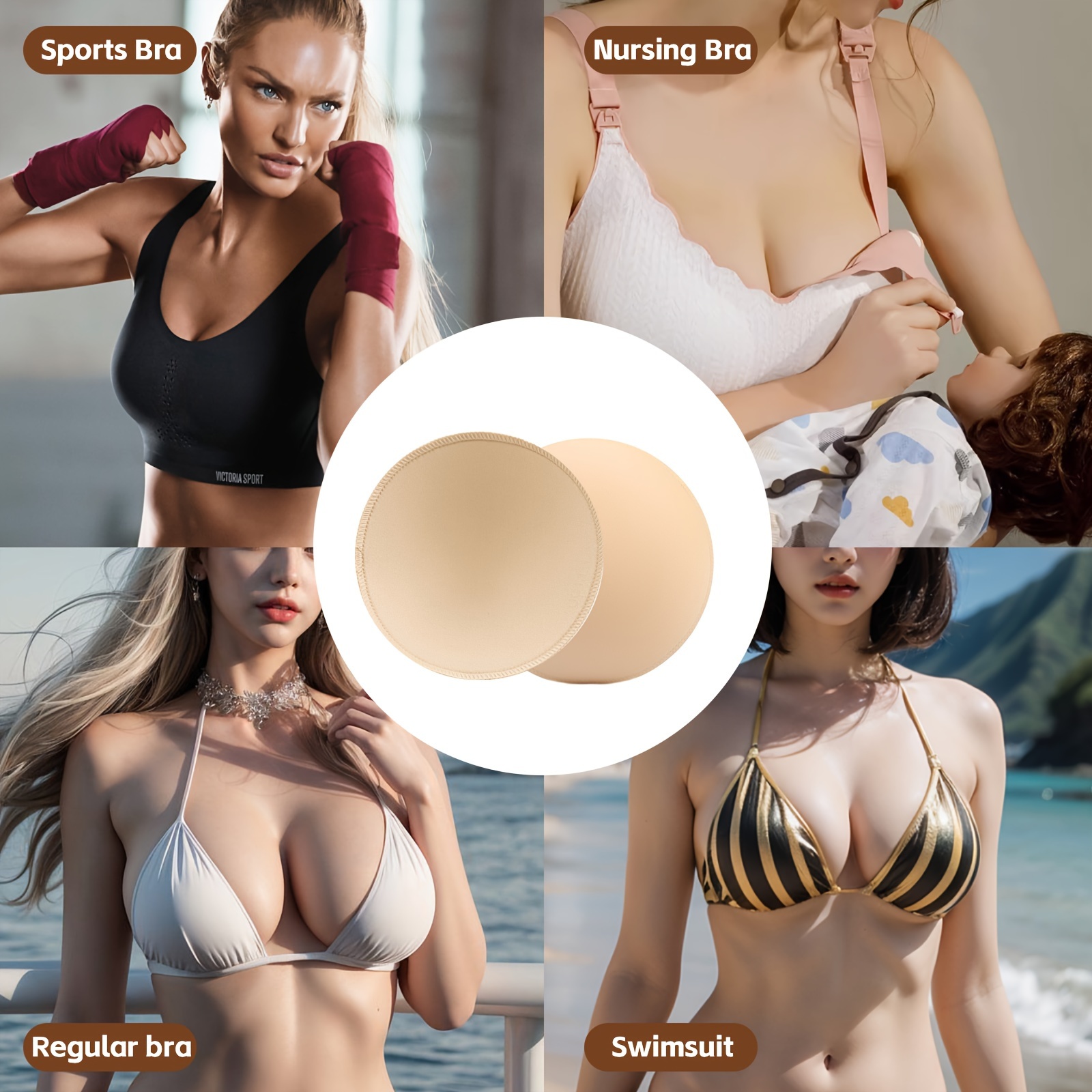 Sponge Bra Insert Pads Invisible Anti convex Chest Enhancer - Temu