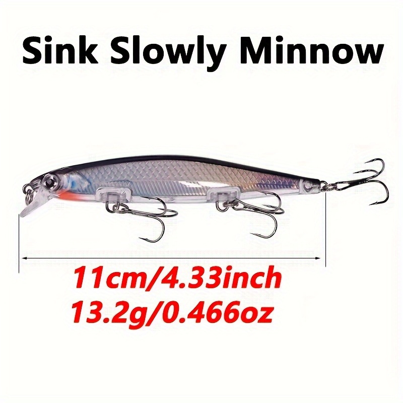 PROBEROS 1PCS Sinking Minnow Bait 11cm-10.5g Artificial Bass