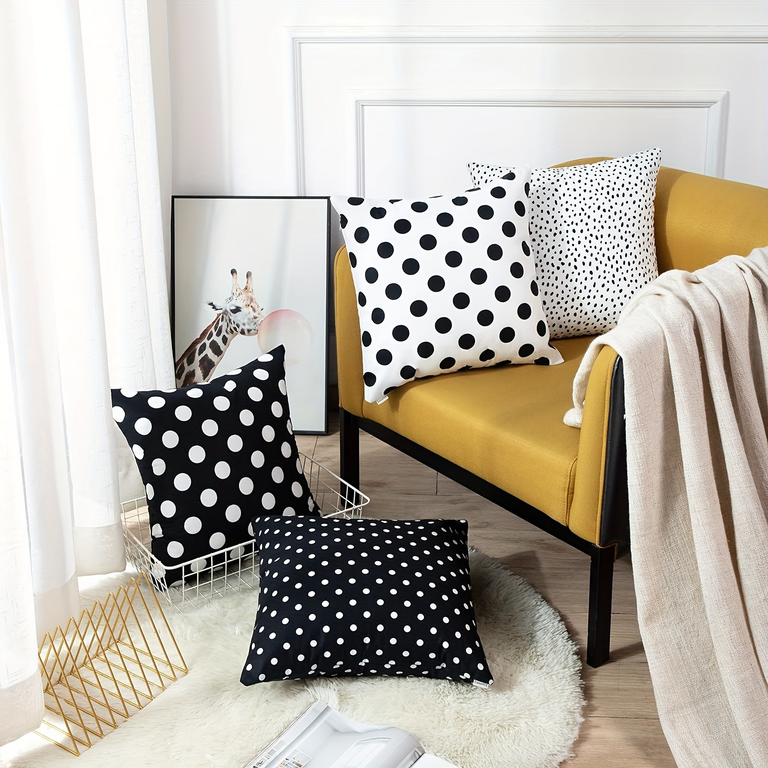 Throw Pillow Covers Polka Dot Spot Simple Structure Abstract - Temu