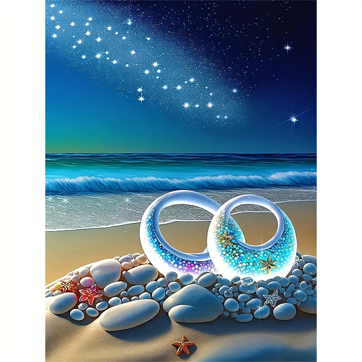 5d Diamond Painting Painting Beach Full Diamond By Number - Temu