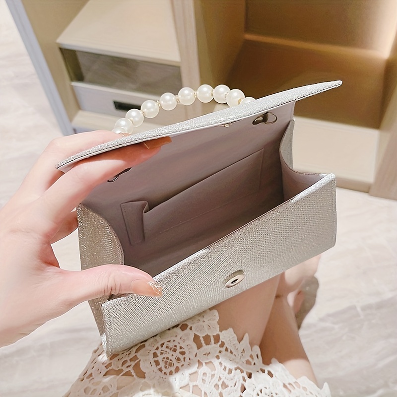 Luxury Pearl Evening Clutch Bag For Women Party Wedding Designer