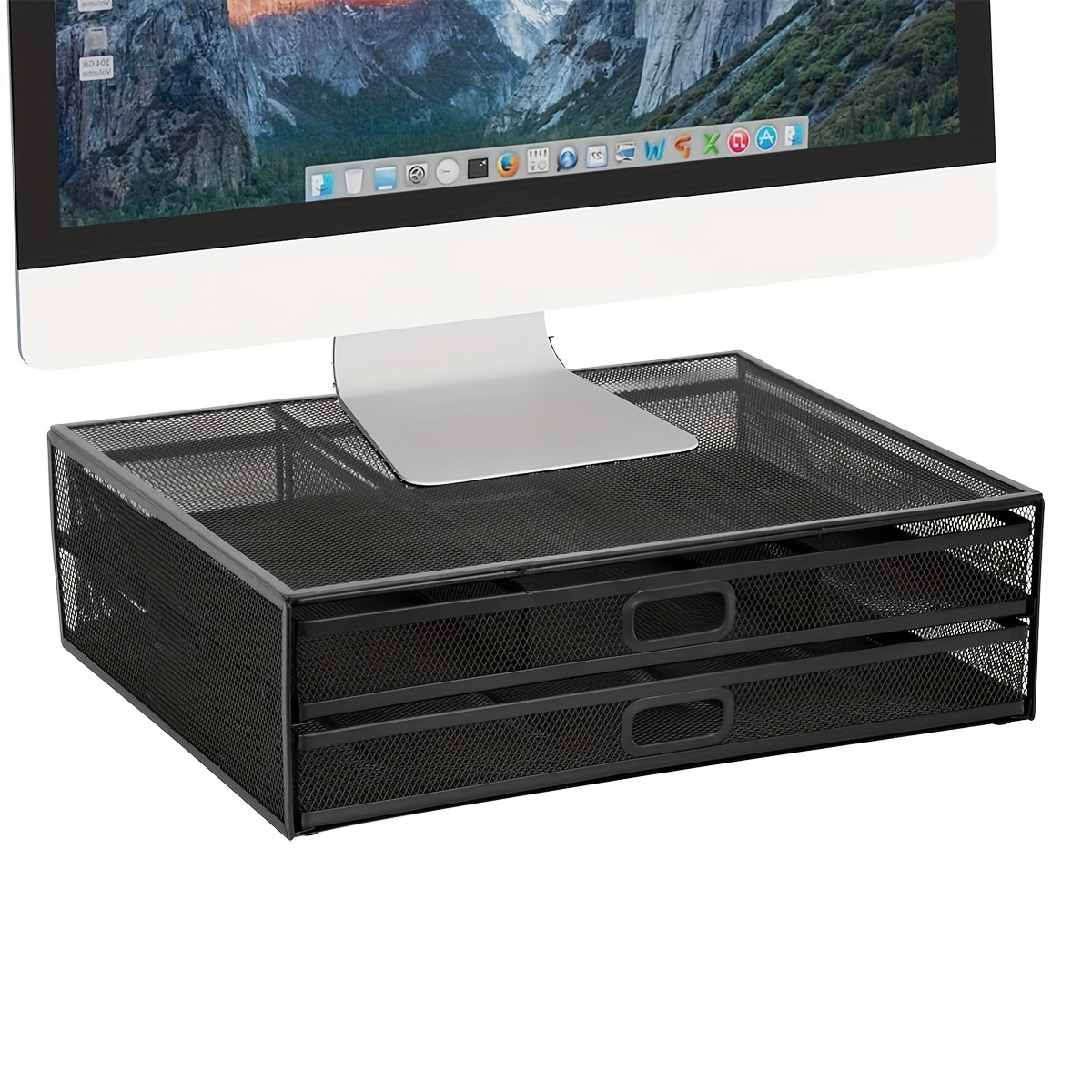 Printer Stand - Under Desk Printer Stand with Cable Management & Storage Drawers