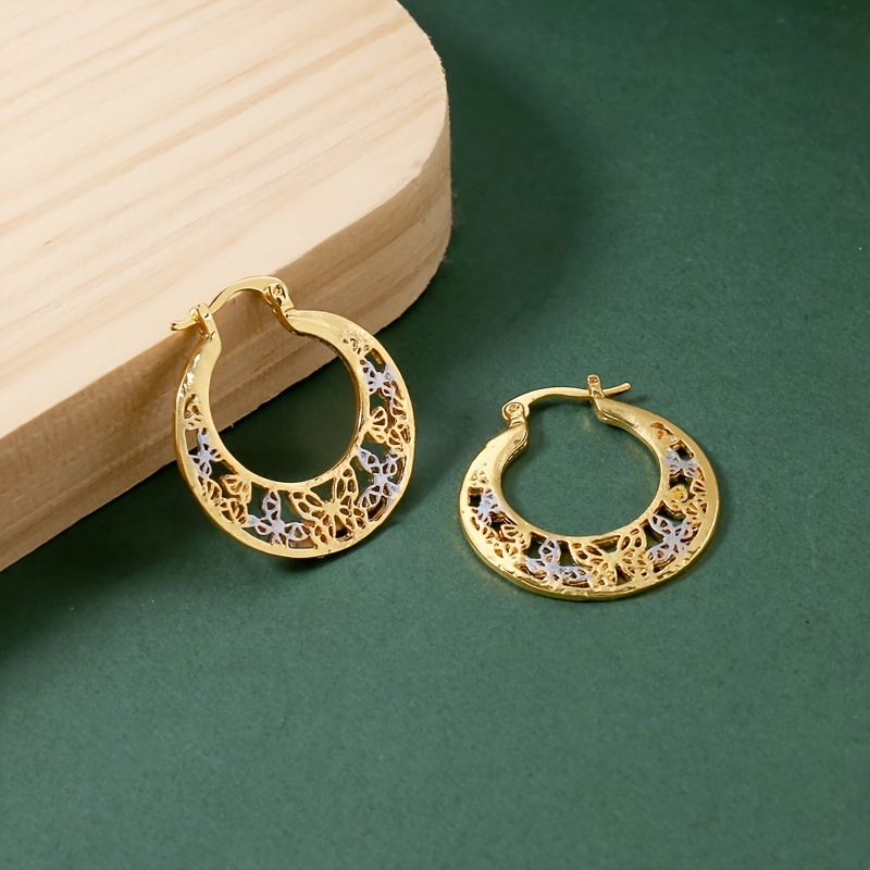 Mexican gold on sale hoop earrings