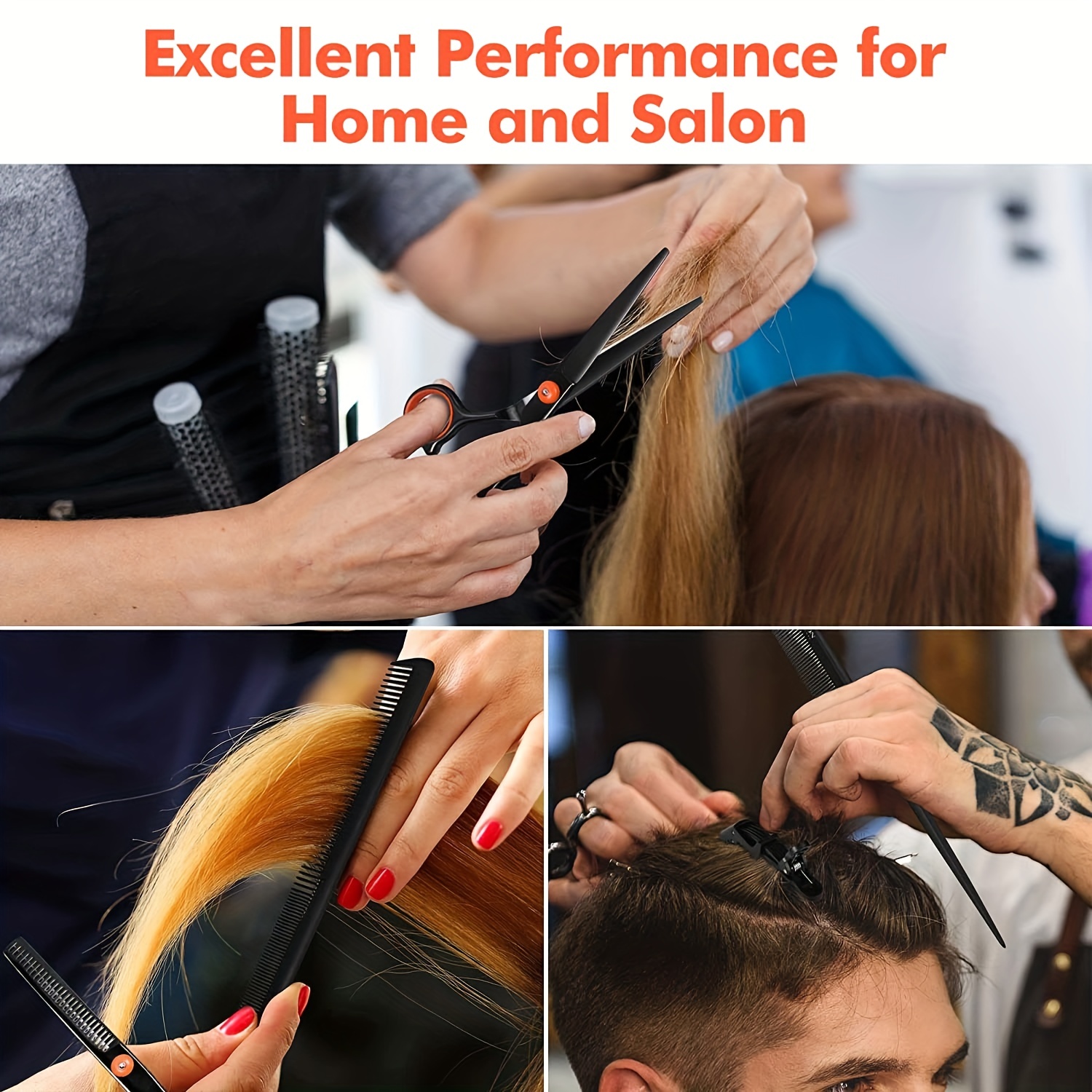 8pcs set professional hair cutting shears kit hair scissor hairdressing cutting thinning barber scissor set for men women pets details 5