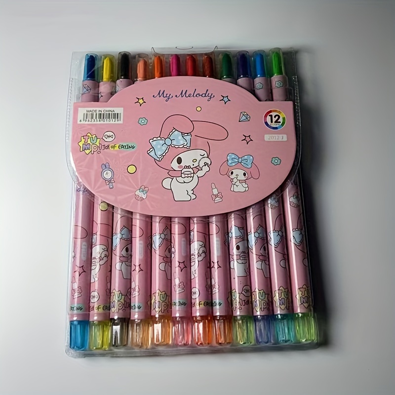 12/24pcs Sanrio Stationery Set Kuromi Cinnamoroll My Melody Pencil
