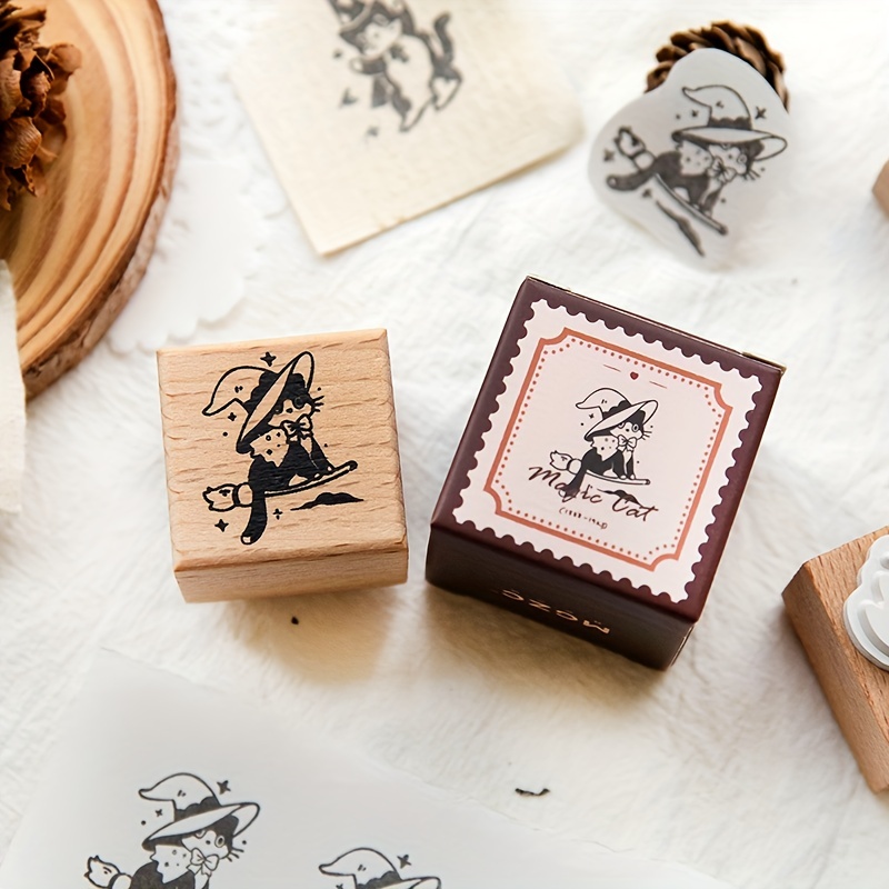 Personalized Cartoon Cat Name Stamp Perfect Diy Stamp For - Temu