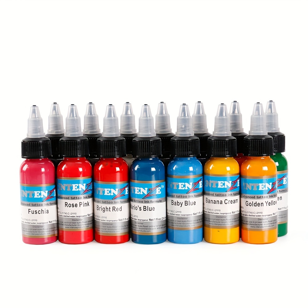 14 Color Tattoo Ink Set, Professional Tattoo Pigment Set, Long