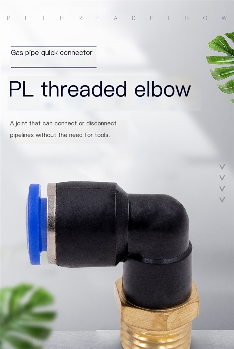 1/4 Npt Quick Connect 5-Pack 1/4" OD X 1/4" NPT Male Straight Push-to-Connect Air Fittings – Brass, By WIC Valve Push To Connect Fittings - Foto 12