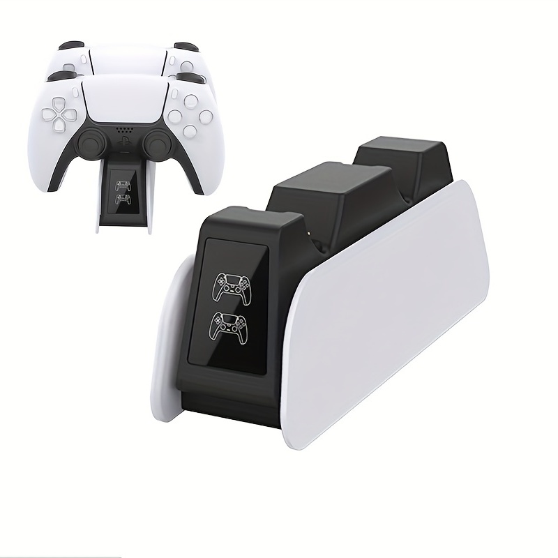  Cargador de controlador PS5 Kits de accesorios para PS5 con  adaptador de CA de carga rápida 5V/3A, soporte de carga de controlador dual  para Playstation 5, reemplazo de estación de acoplamiento