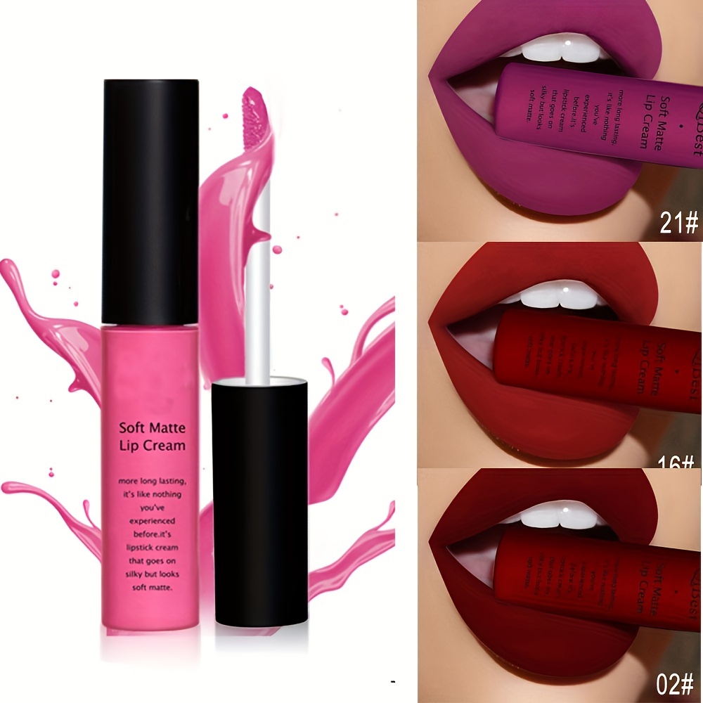 

34 Colors Liquid Lipstick Waterproof Matte Nude Lipstick Pigment Red Long Lasting Lip Gloss Women Makeup Lip Gloss, Valentine's Day Gift