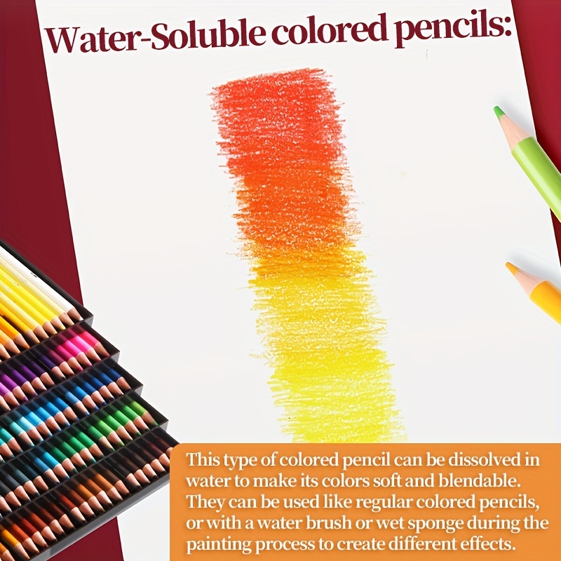 Professional Colored Pencils Set With Brush Premium Water - Temu