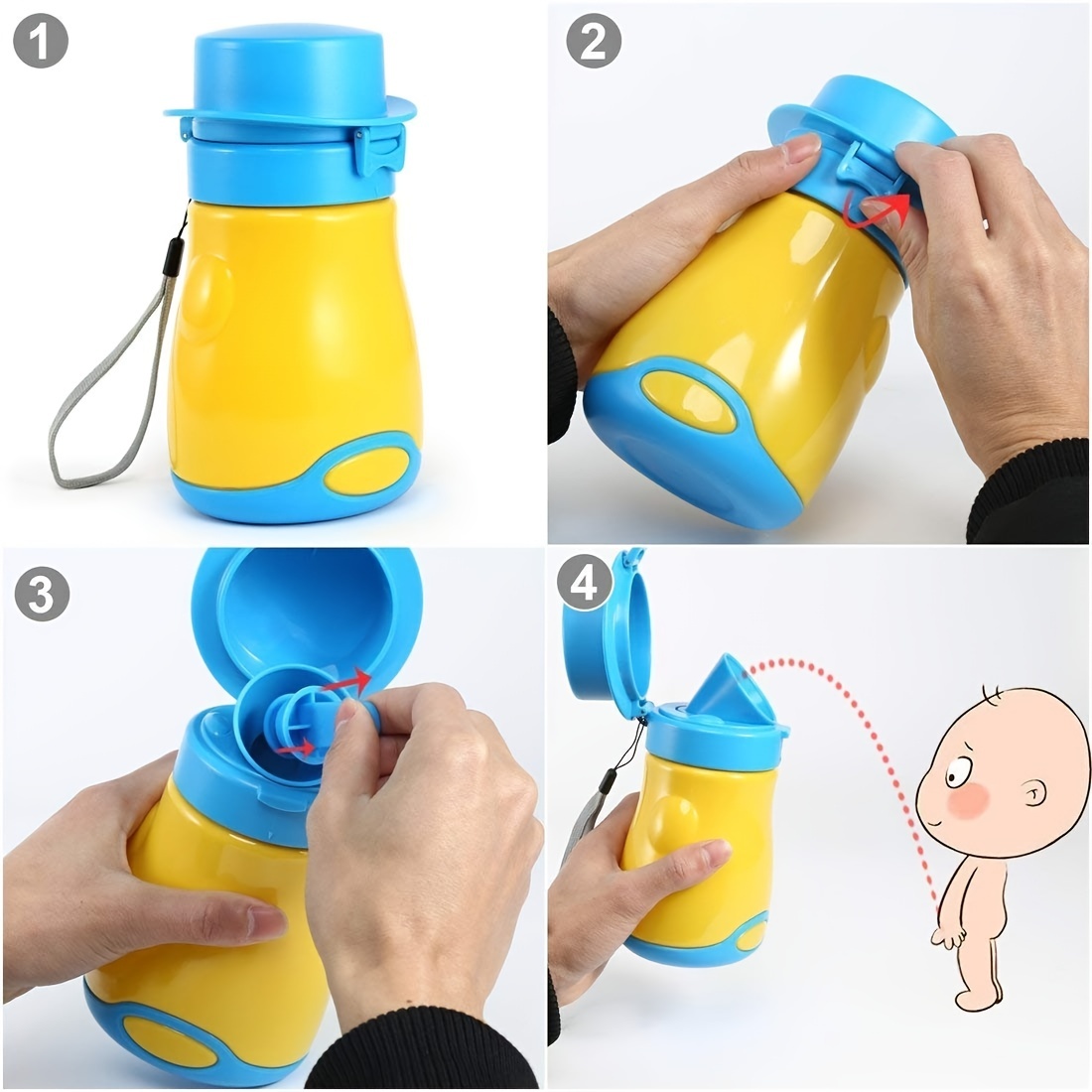 Pee Bottle For Kids Travel Urinal Portable Potty Pee Cup For - Temu